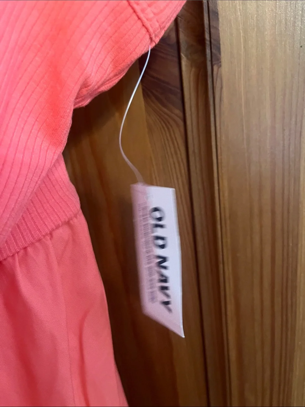 Old Navy Coral Sleeveless Peplum Dress